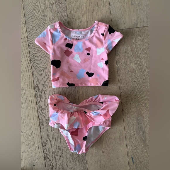 Tiny Tribe - Baby Girls Terracotta Bathers/Tankini - Size 12mo - Picture 1 of 2
